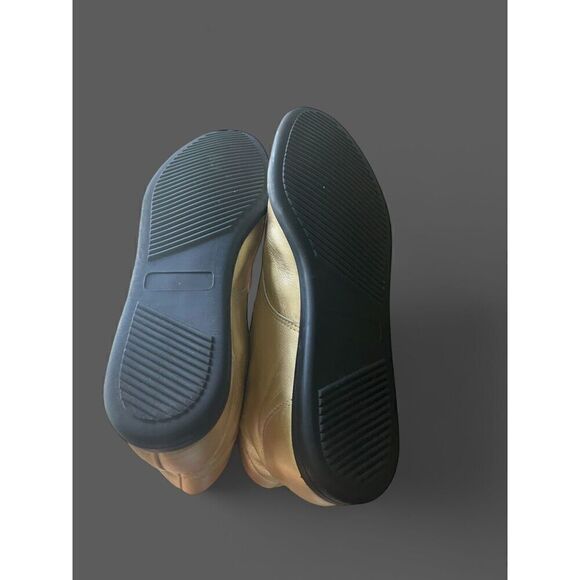 Tic Tac Toe Women’s Vintage Metallic Gold Genuine Leather Booties US 6.5 NWOT - Picture 4 of 9